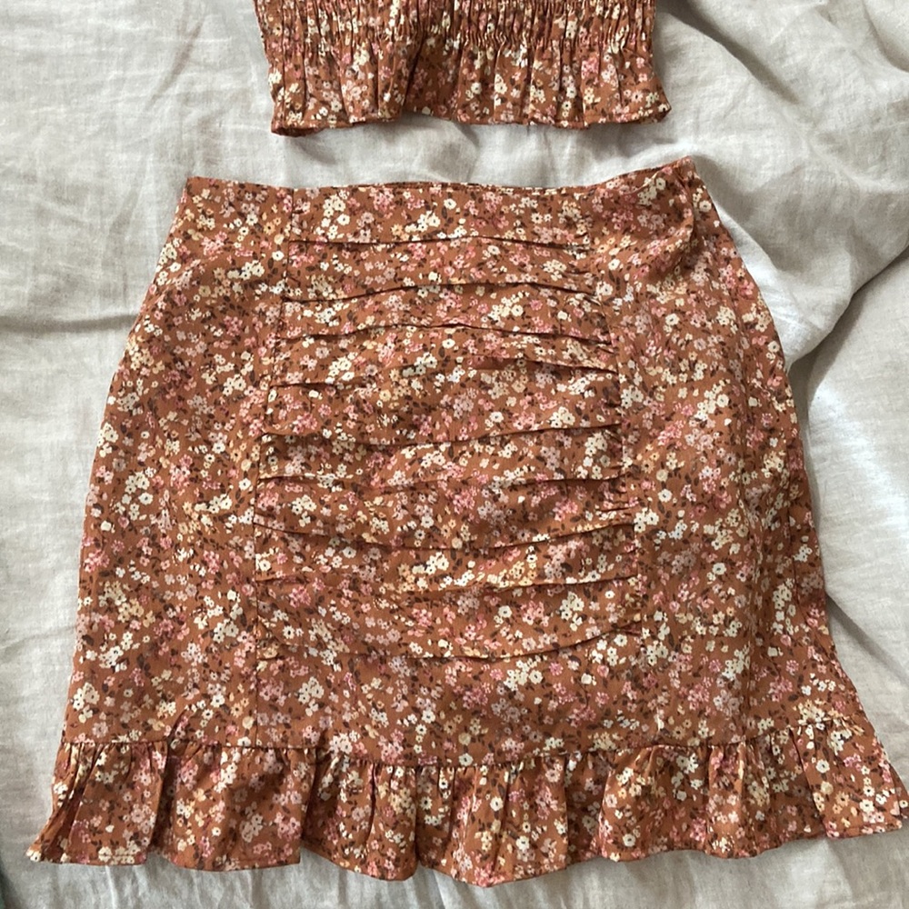 Skirt and halter tank set